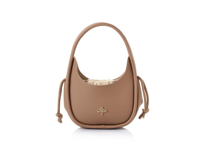 Lucky Bees Bolsa de Hombro Visón, Cuero de Polivinilo, Bolso Elegante para Mujer, 28x9x21 cm